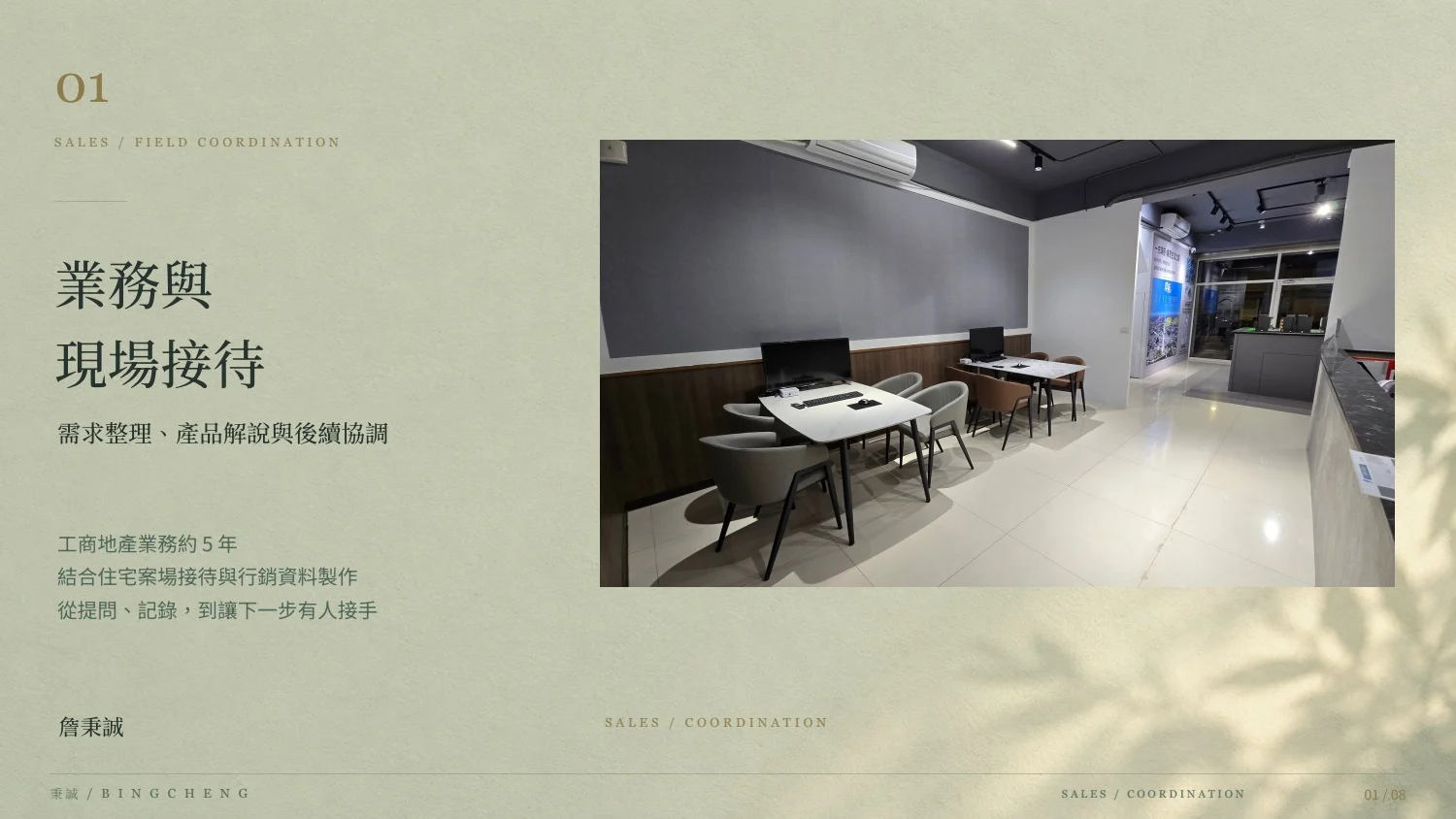 業務與現場接待新版作品集封面